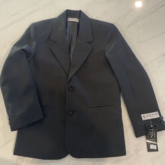 Tip Top Boys Suit Jacket, Black Size 8 NWT - Picture 1 of 4